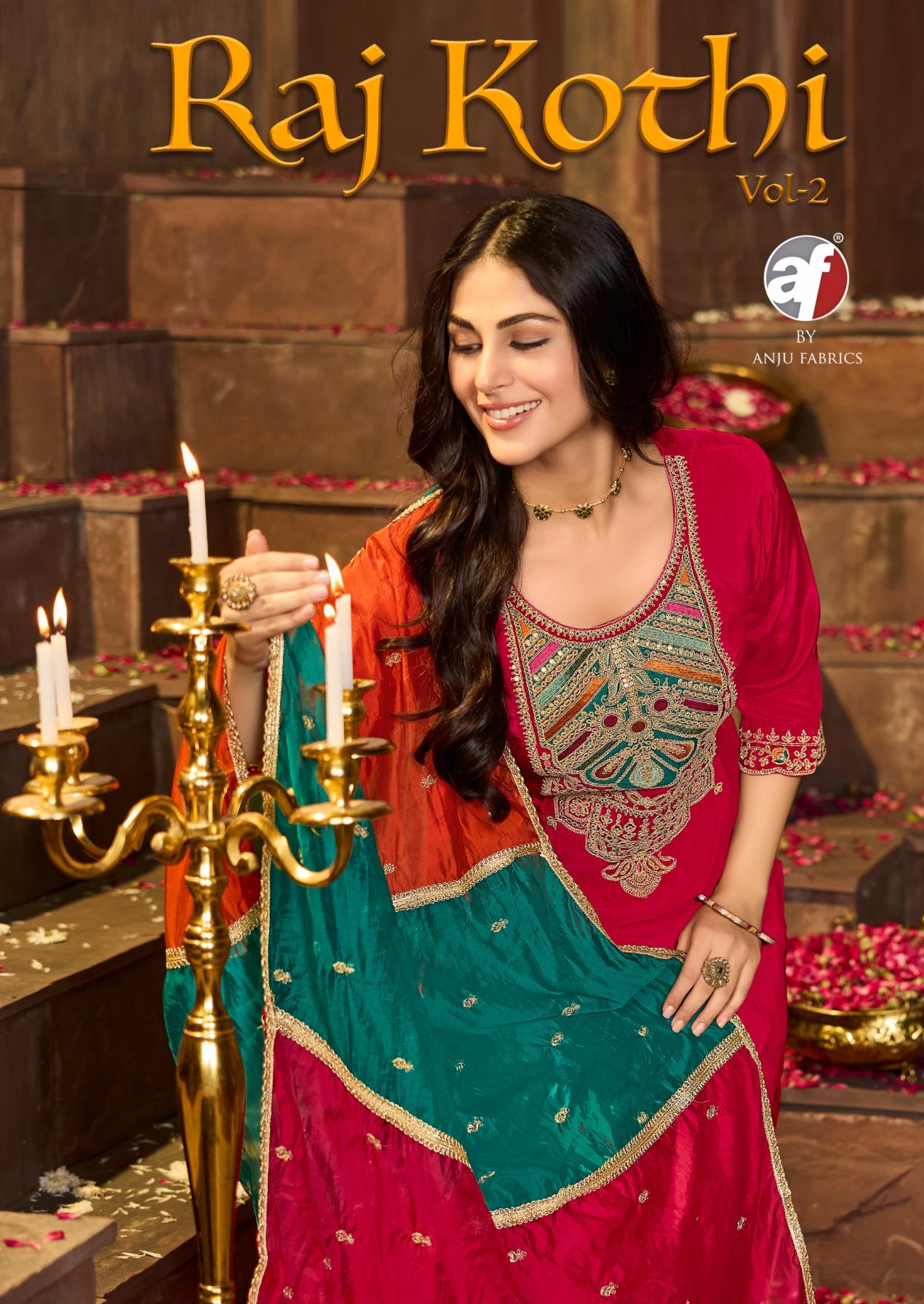 anju fab raj kothi vol 2 natural crepe full stitch designer 3pcs dress