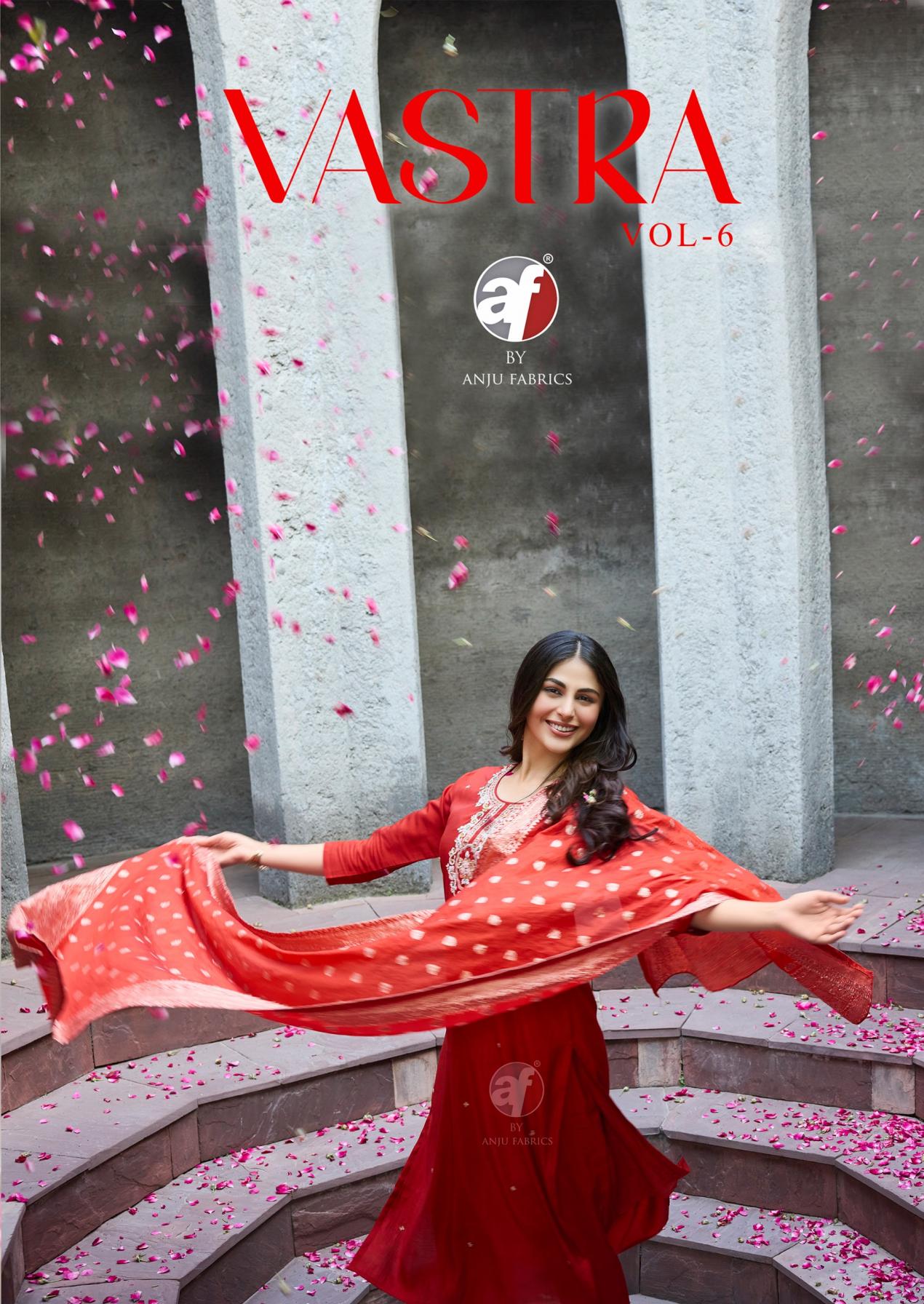 anju fab vastra vol 6 modal silk fully stitch party wear 3pcs dress