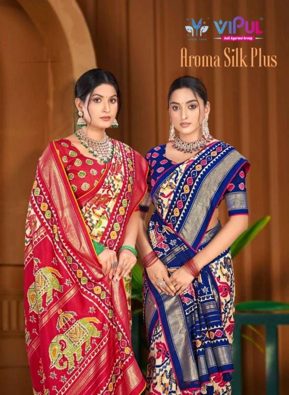 aroma silk plus by vipul dola silk gorgeous look sarees 