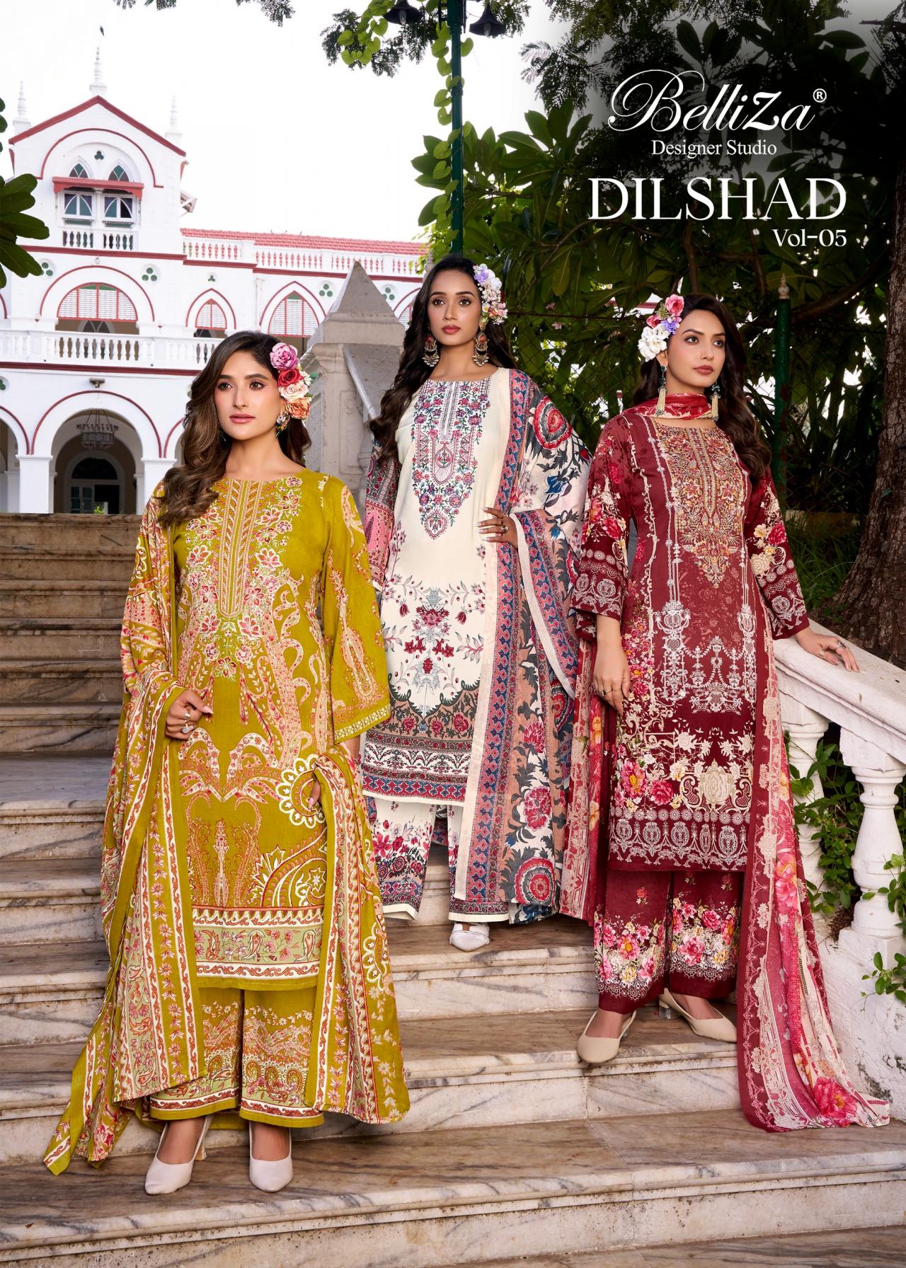 belliza designer dilshad vol 5 viscose rayon pakistani unstitch dress
