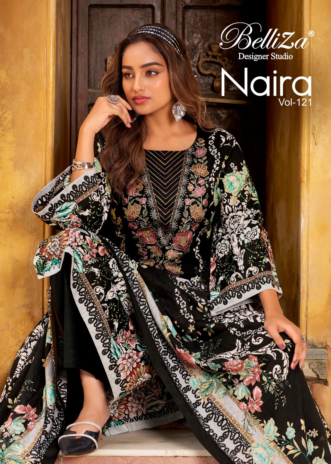 belliza designer naira vol 121 cotton readymade pakistani suits online shopping