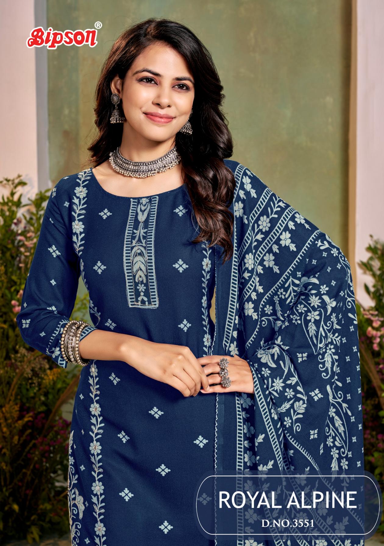 bipson prints royal alpine 3551 fancy viscose alpine suit for womens 