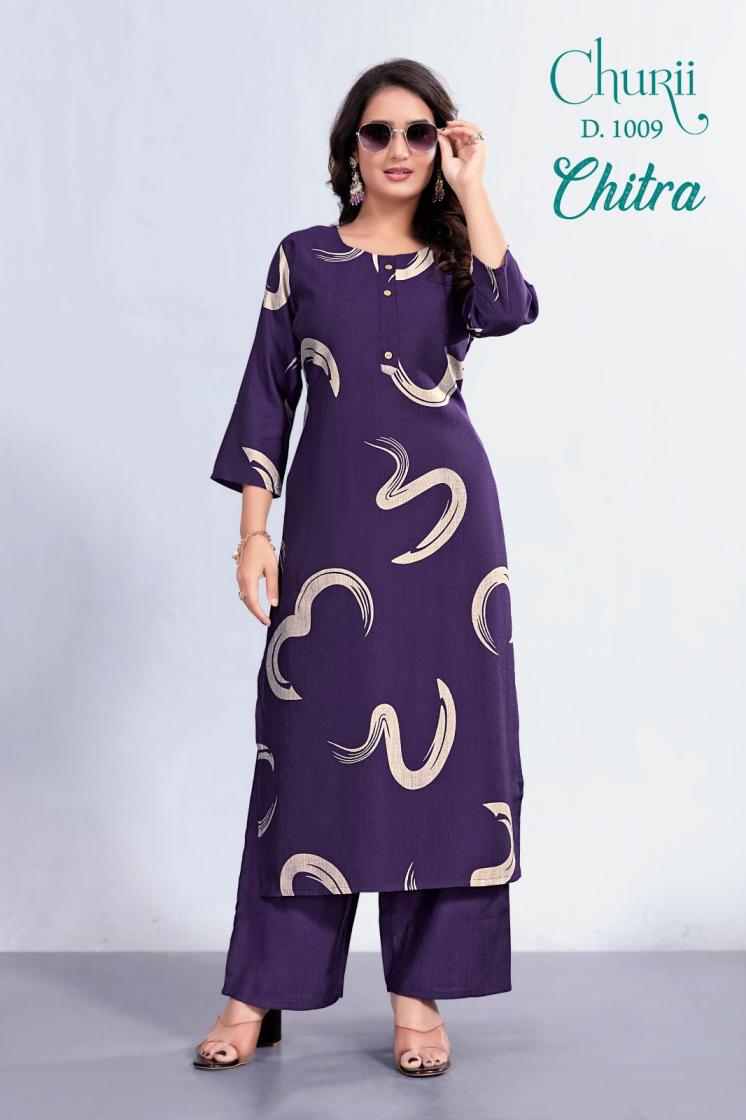 churii chitra vatican print fully stitch stylish combo kurti with pant 