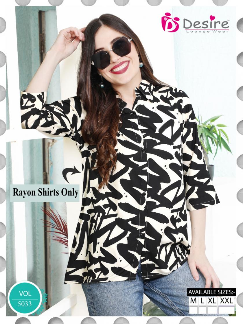 desire vol 5033 rayon readymade girls shirts online 