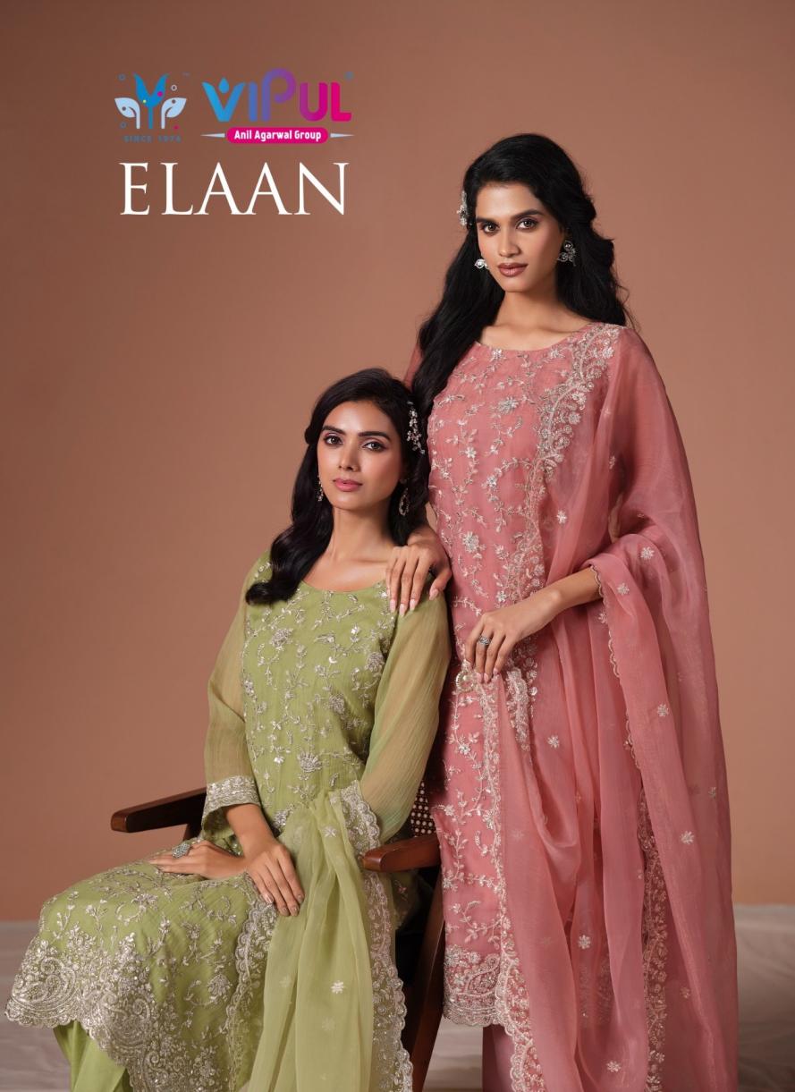 elaan by vipul organza chiffon pretty look dress material