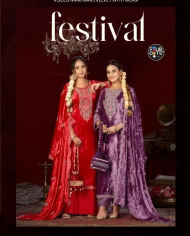 fourdots festival viscose makhmali velvet stylish suit for womens 