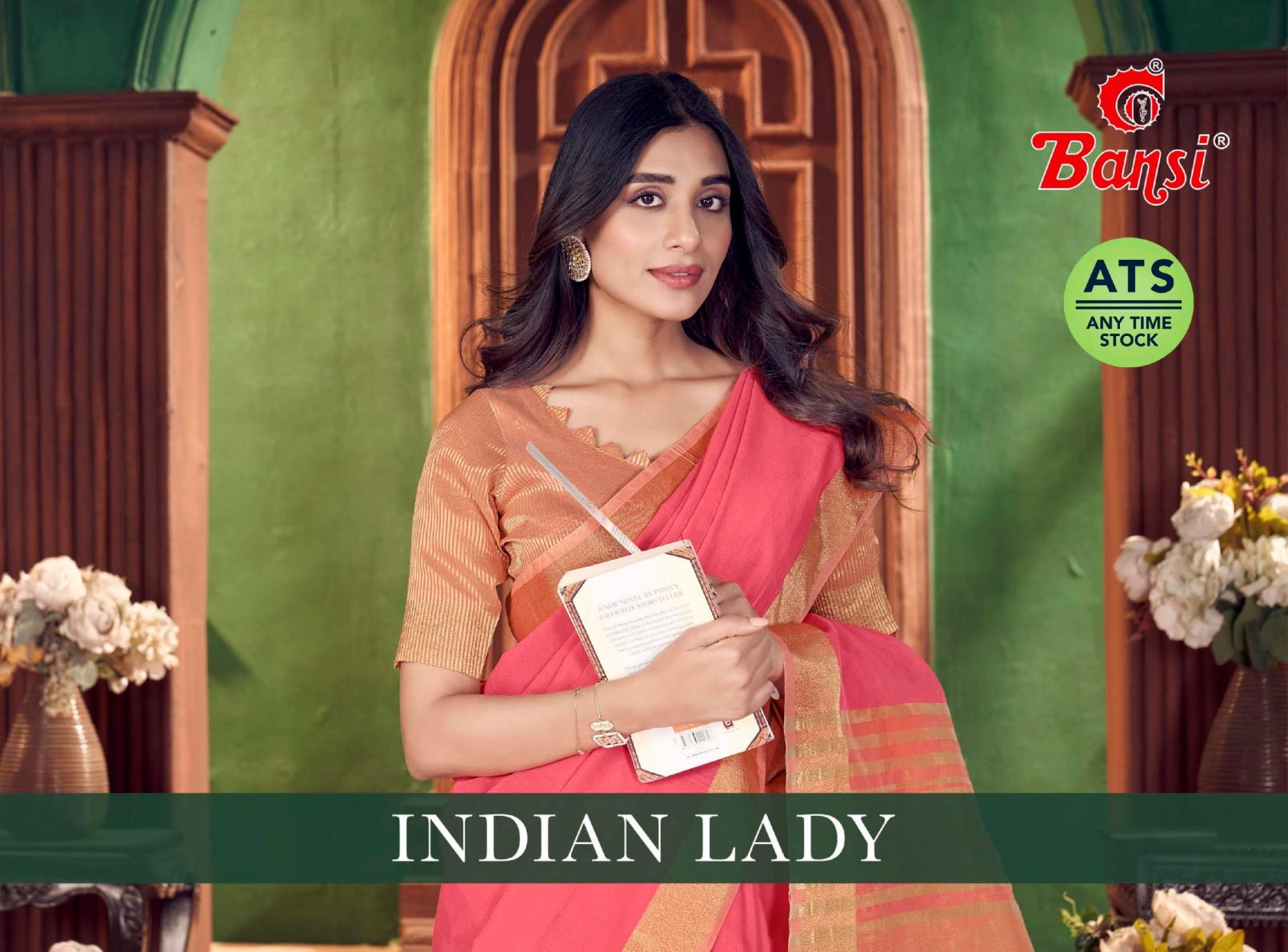 indian lady by bansi weaving border jari pretty saree