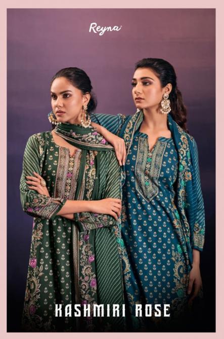 kashmiri rose by reyna pashmina fully stitch trendy suit for womens 