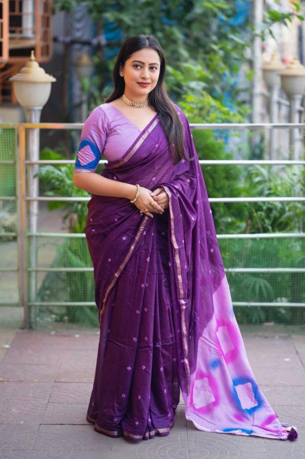 kc 509 mira bandani d3 fancy chanderi cotton saree online 