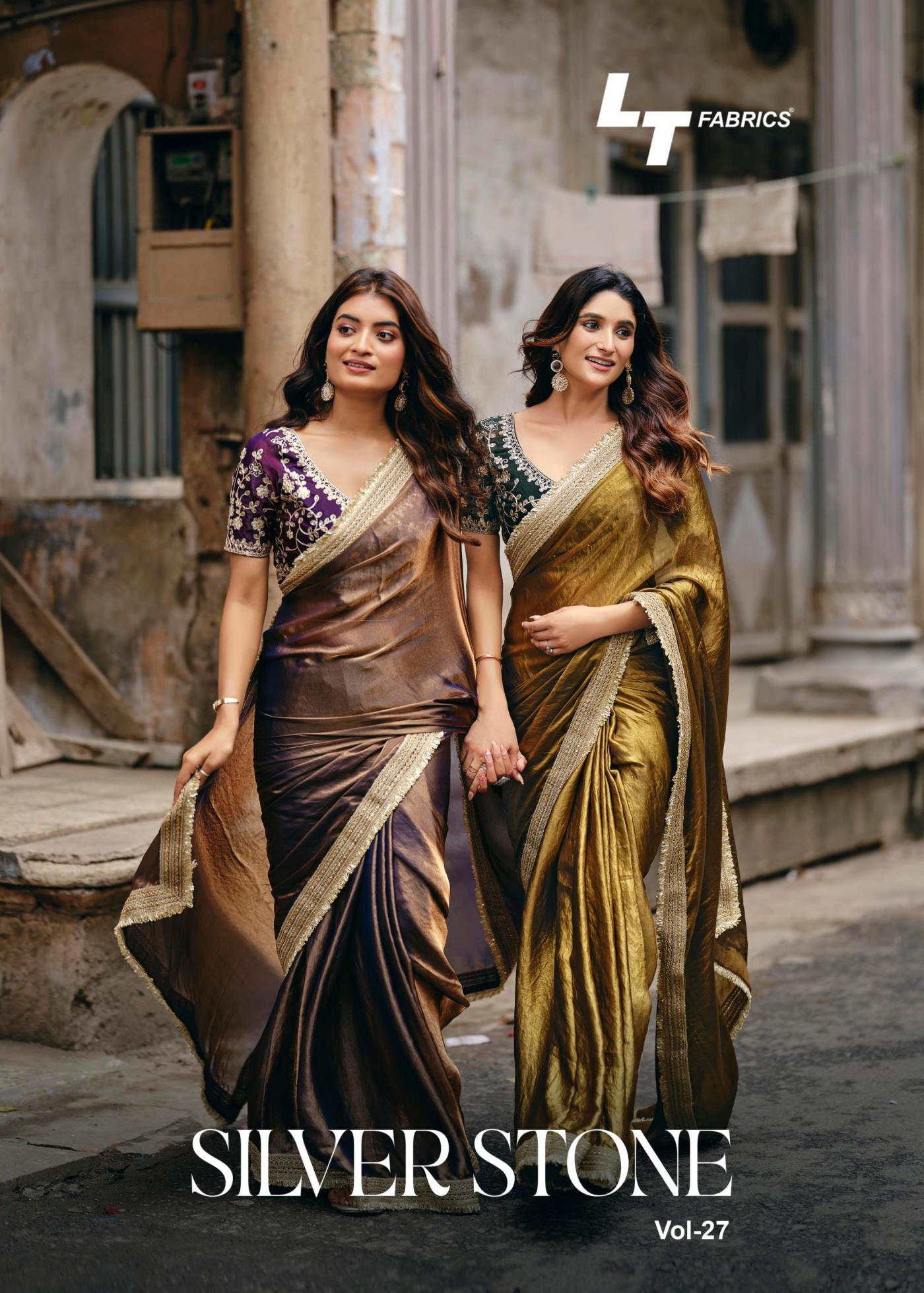 lt fashion silver stone vol 27 malai silk saree best wholesale rates