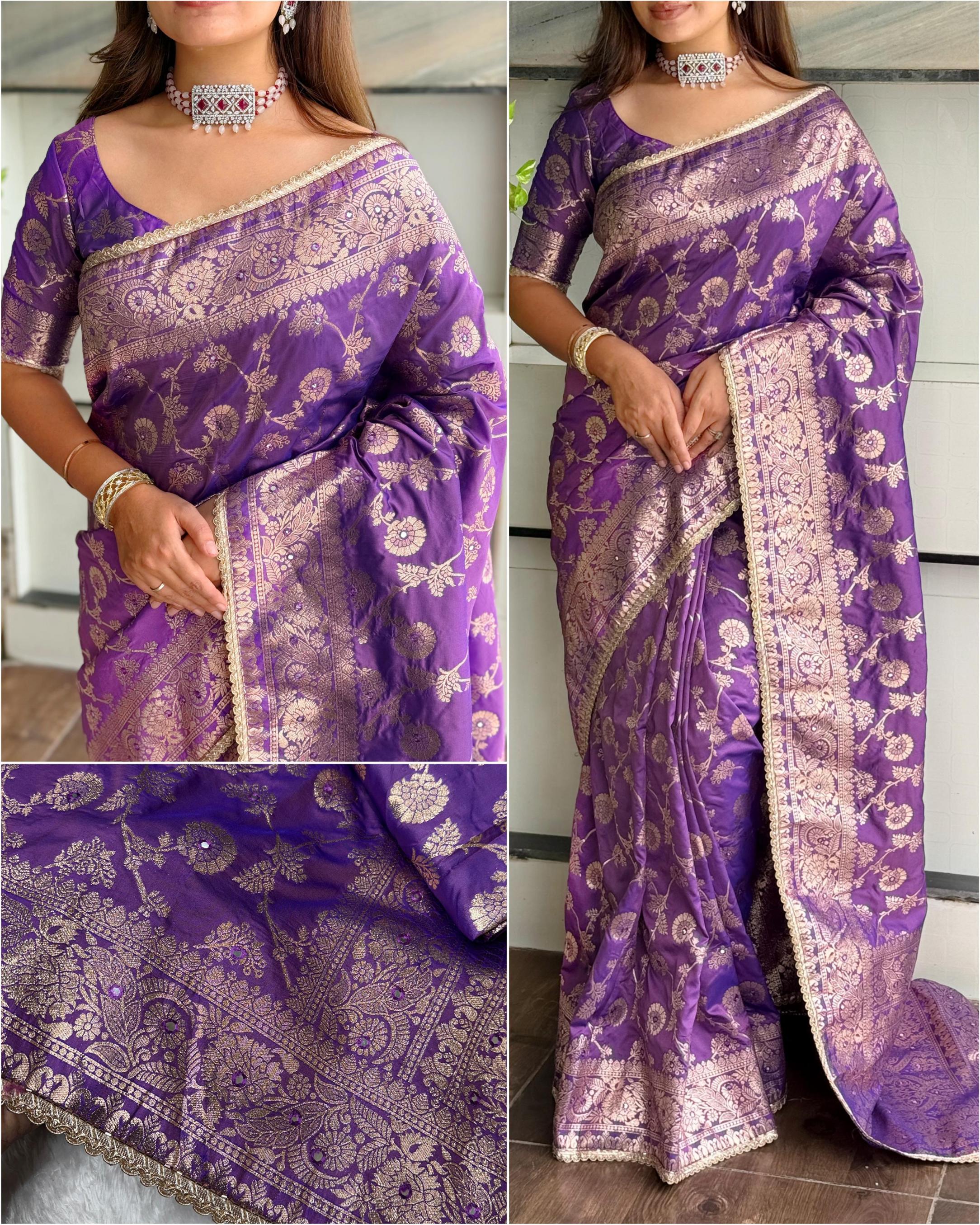 madhvi tai stylish banarasi silk best saree online