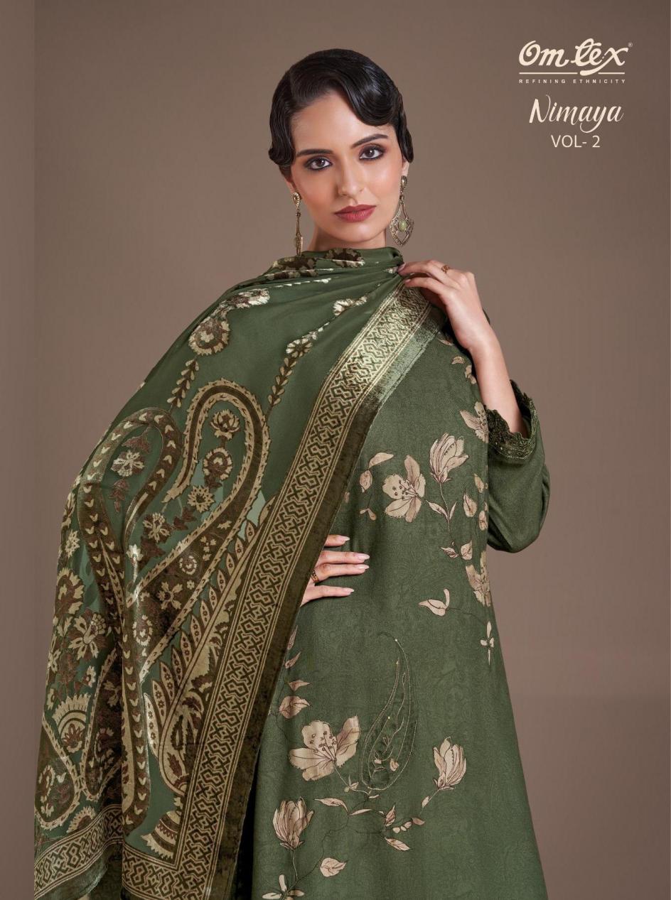 nimaya vol 4 by omtex winter pashmina dress materials 