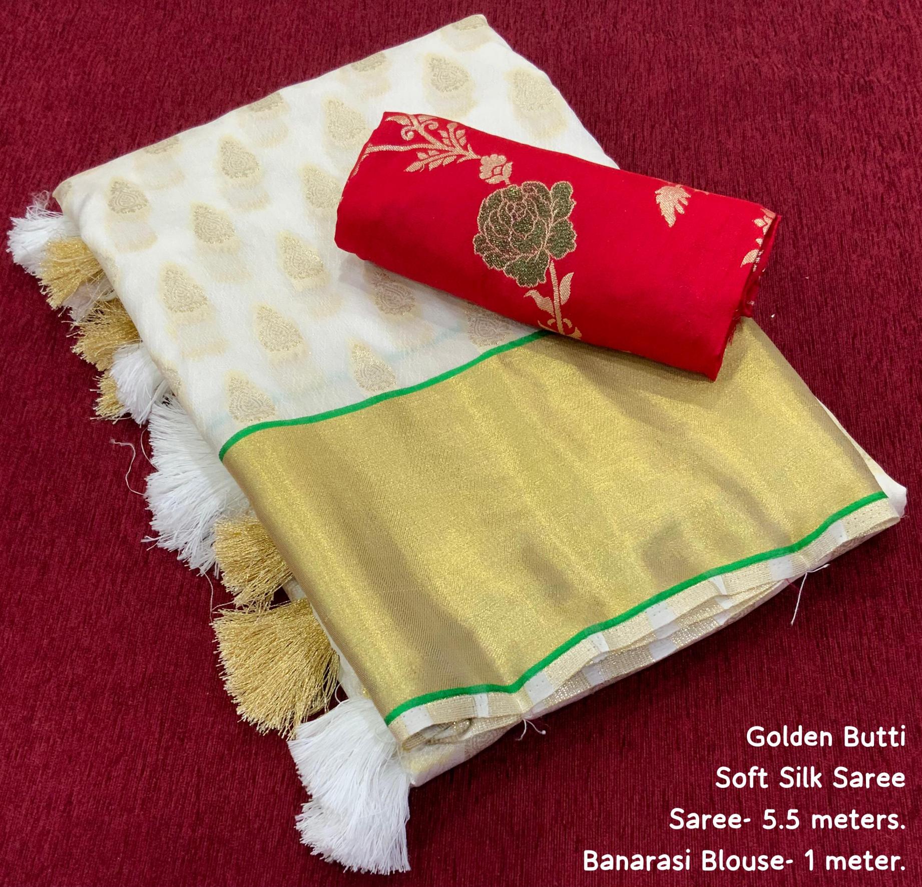  off whiute special edition silk zari woven butti shop trendy saree 