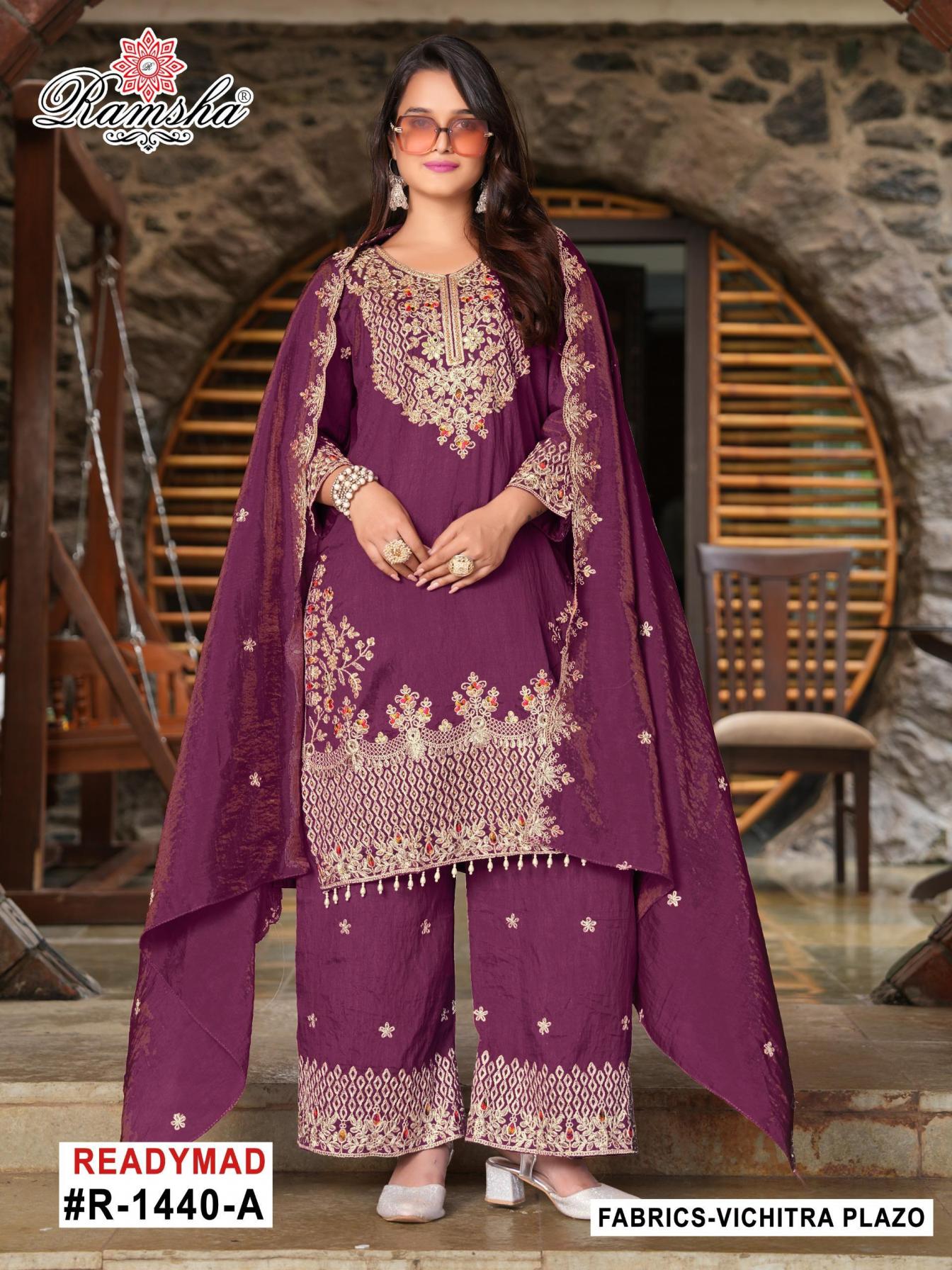 ramsha r 1440 fully stitch vichitra modern pakistani suits 