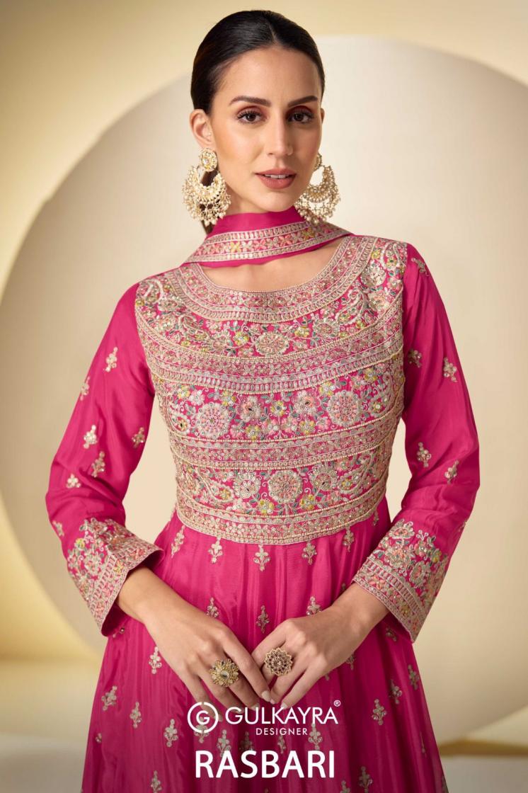 rasbari by gulkayra designer chinon readymade party wear plazzo suits 
