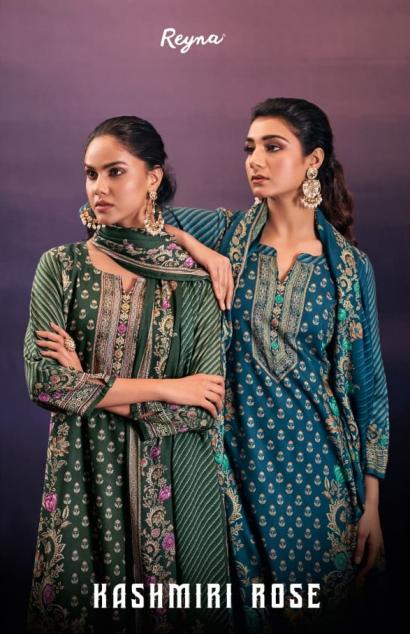 reyna kashmiri rose pashmina winter unstitch best wholesale rates suit 