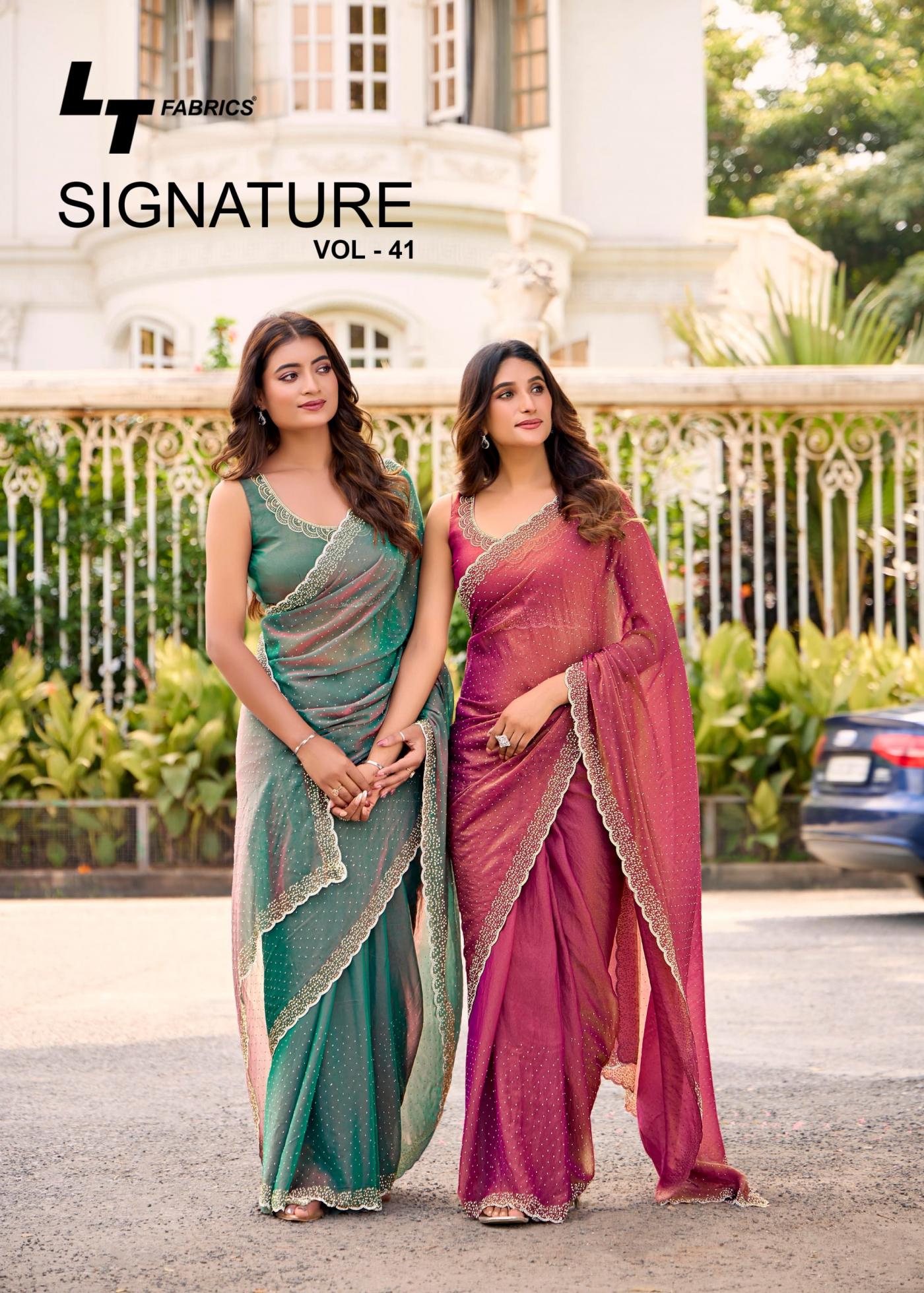 signature vol 41 by lt fashion malai silk amazing saree online  