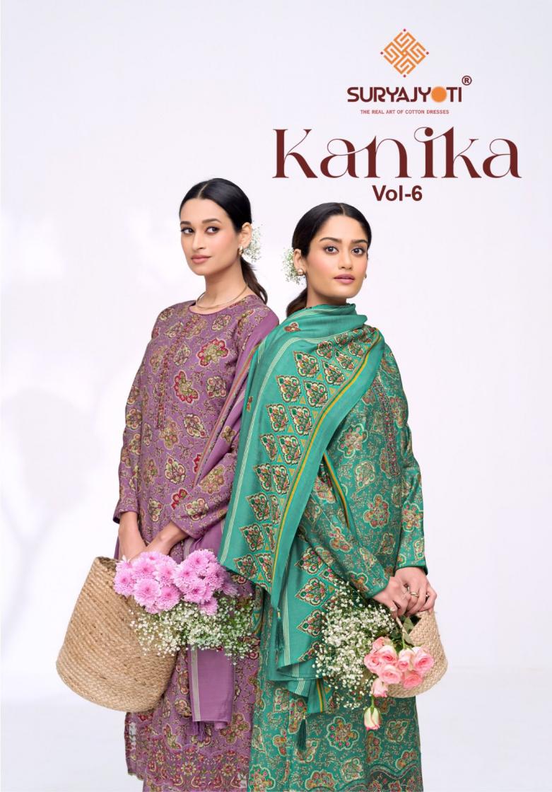 suryajyoti kanika vol 6 modal discharge print 3pcs dress for womens 