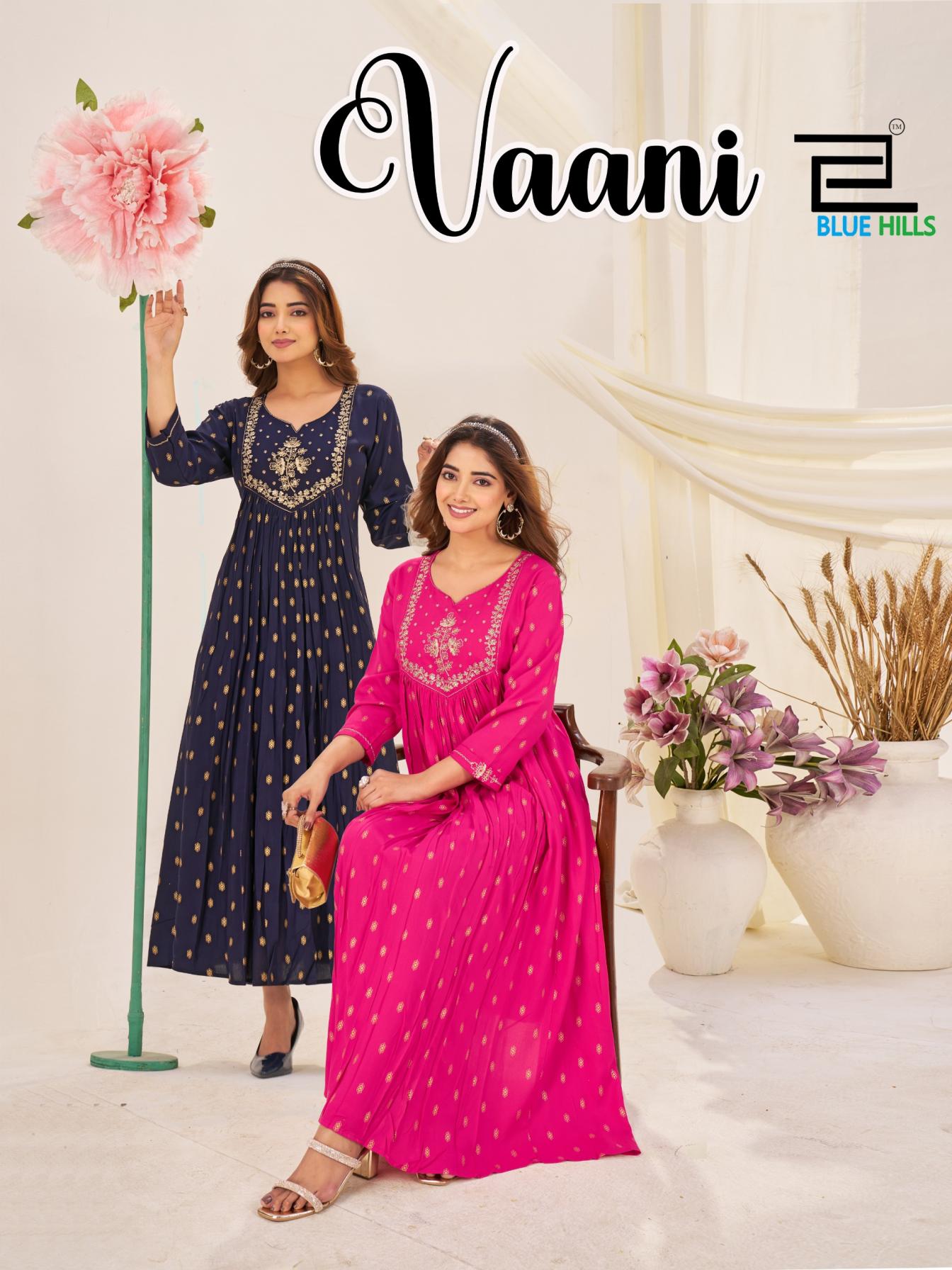 vaani by blue hills readymade rayon big size classic gown online 
