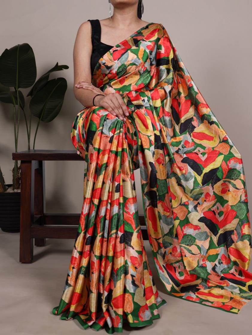 ynf7027 hit design satin silk exclusive sarees