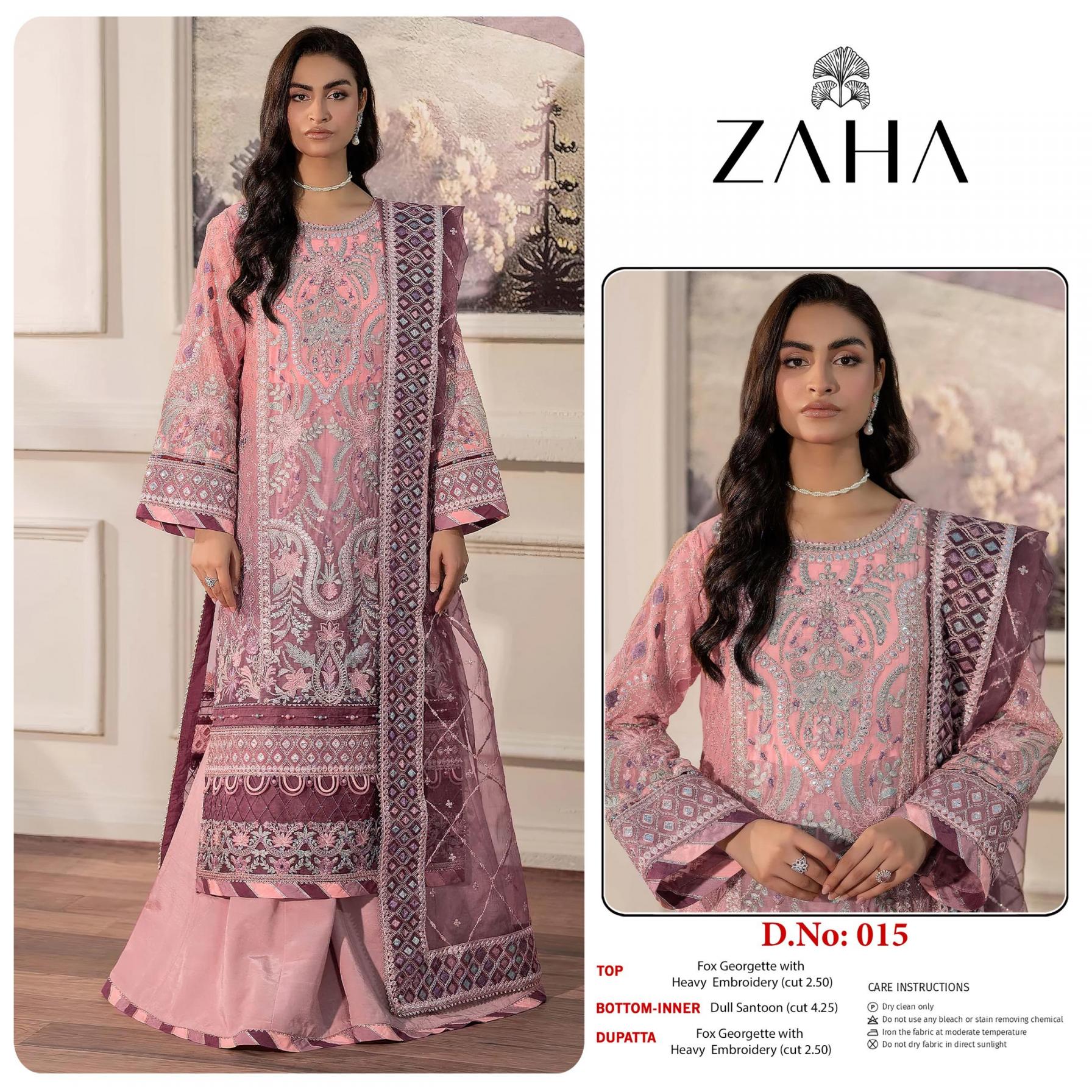 zaha 014-015 fox georgette pakistani suits online shopping