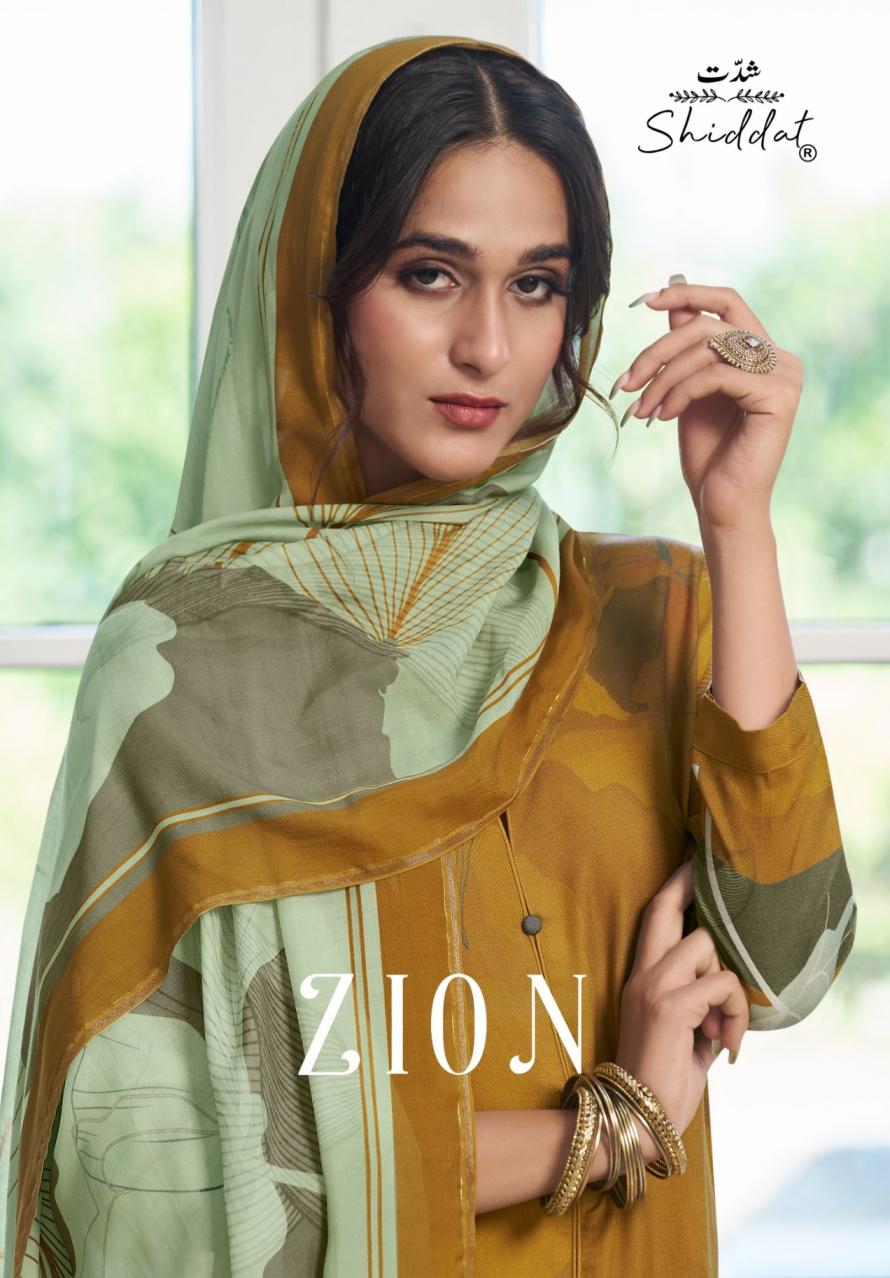 zion by shiddat pashmina fully stitch classic winter salwar kameez 