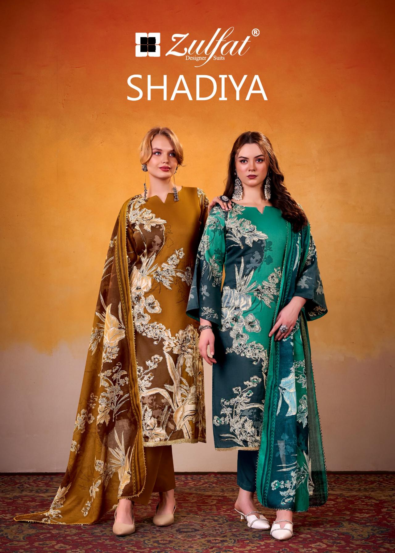 zulfat shadiya jam cotton satin readymade pakistani suit for womens  