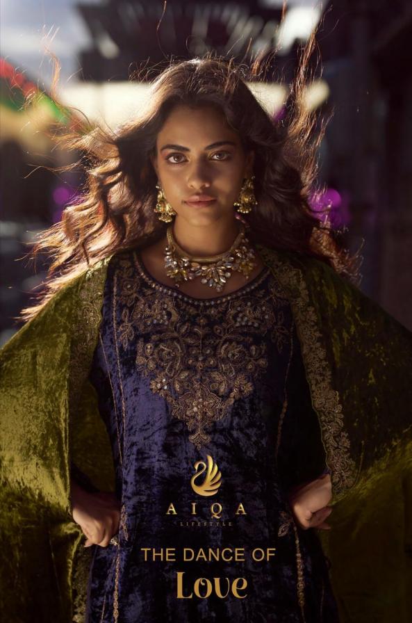 aiqa lifestyle the dance of love viscose velvet fancy dress materials 