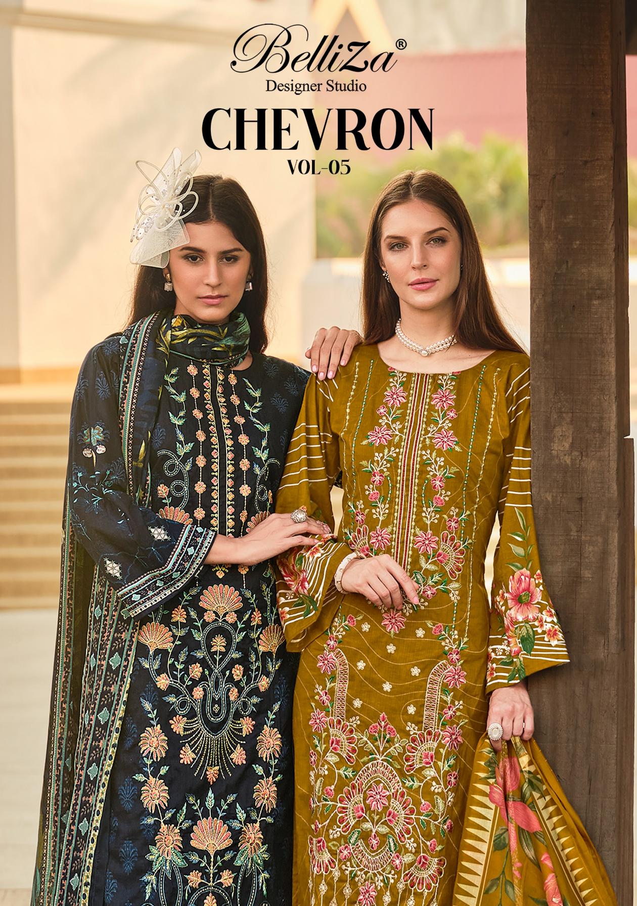 belliza designer chevron vol 5 cotton readymade pakistani suits 