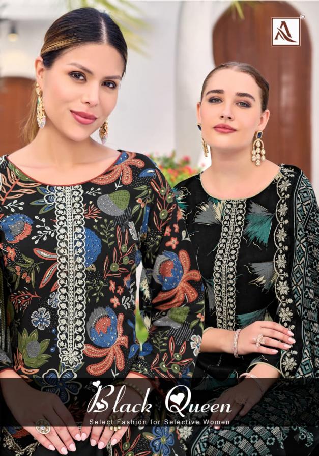 black queen by alok rayon hit design pakistani suit for womens 