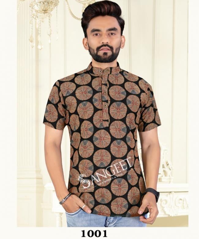 bombay readymade amazing cotton print plus size mens kurta