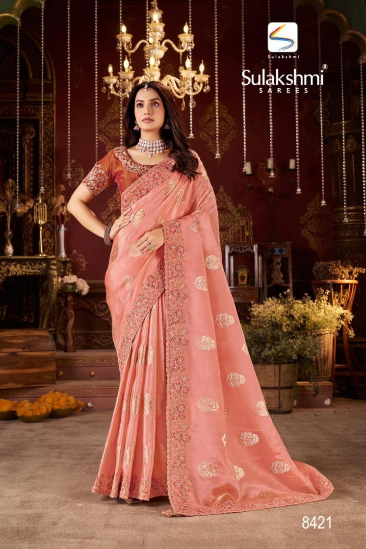 bridal vol 1 by sulakshmi 8413-8421 viscose jacquard party wear saree