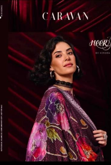 caravan vol 232 heer kimora muslin pretty suit for womens 