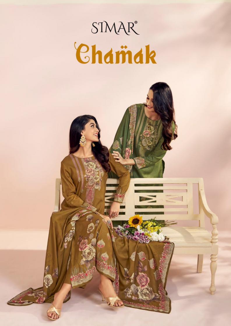 chamak by simar glossy unique pashmina dress materials 