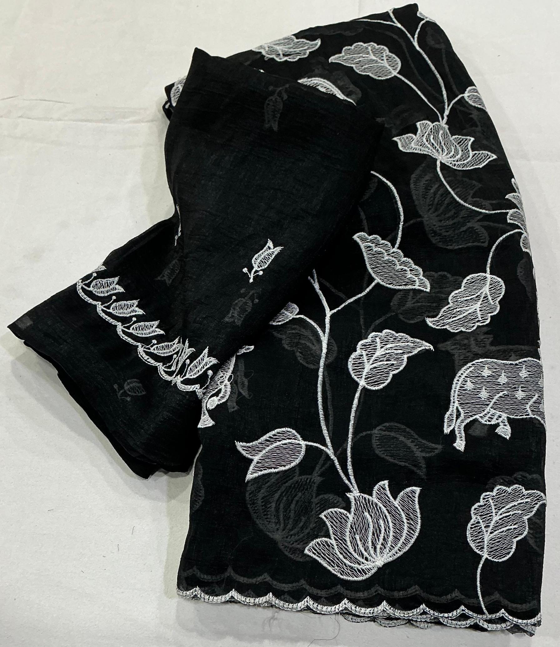 crush chiffon shop trendy kalamkari thread design sarees online 