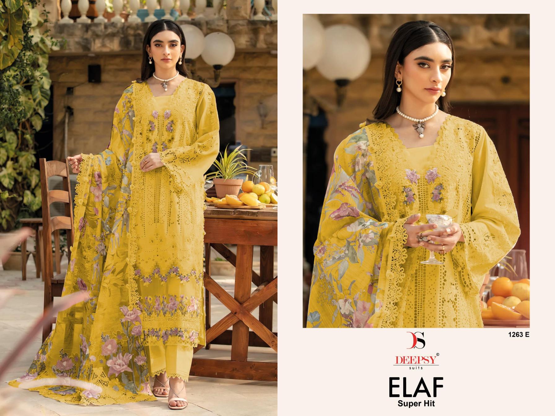 deepsy 1263 elaf efgh cotton modern pakistani suit for womens 