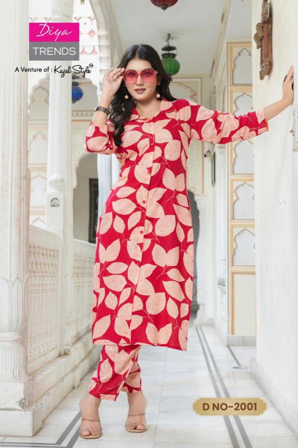 diya trends co-ord set vol 2 rayon fully stitch unique co-ord sets 