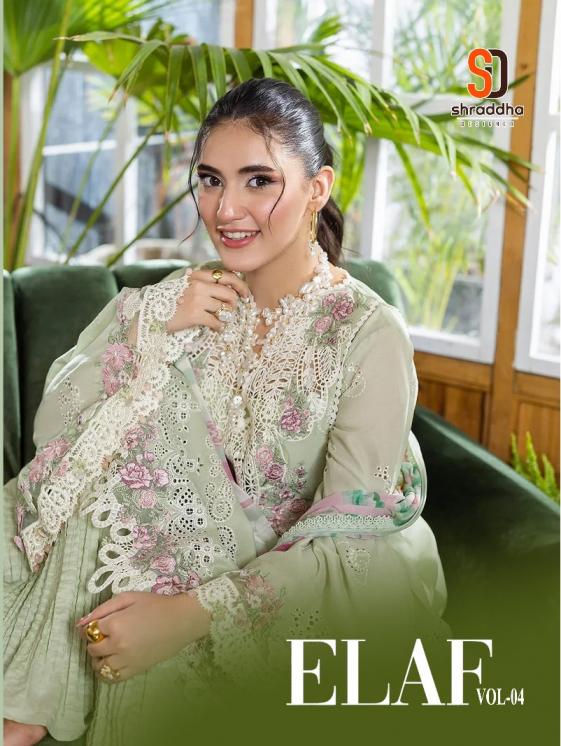 elaf vol 4 by shraddha designer cotton classic pakistani 3pcs dress