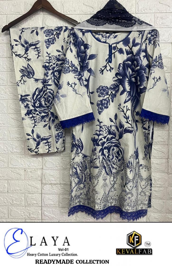 elaya vol 1 by keval fab unique cotton readymade pakistani 3pcs dress