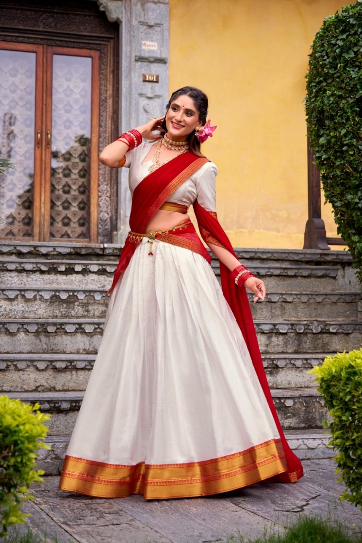 harvani lnb2029 elegant style poly cotton stitch lehenga unstitch choli 