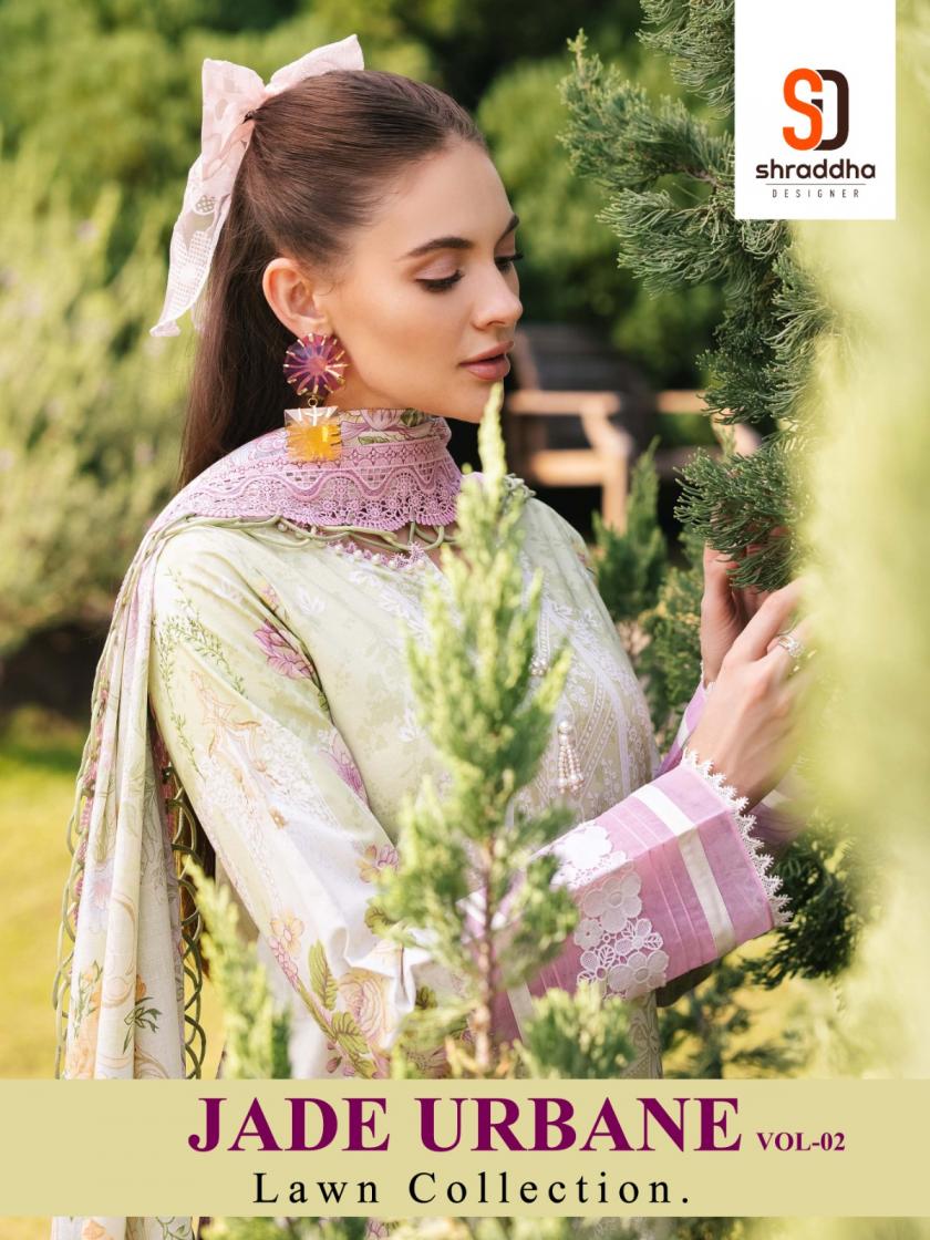 jade urbane vol 2 by shraddha designer lawn cotton pakistani unstitch suits 
