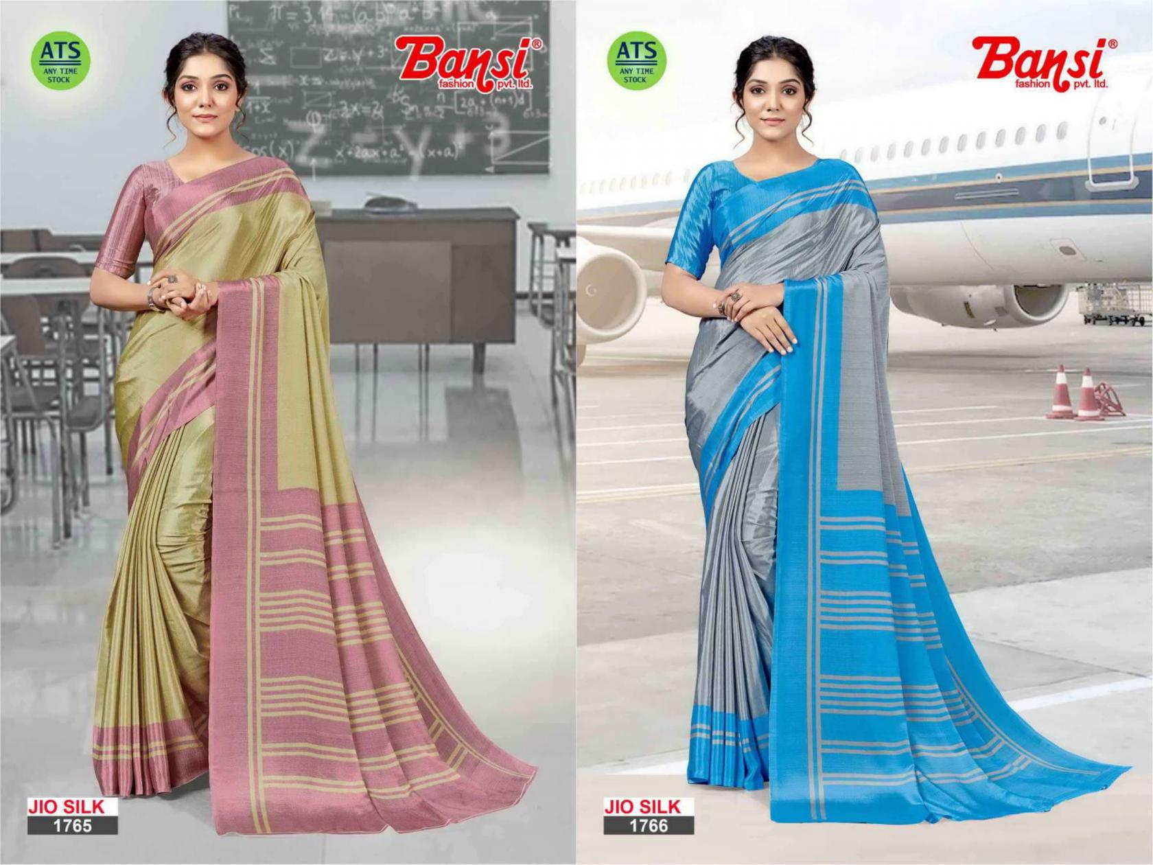 jio silk by bansi turkey fancy uniform saree at best rates 