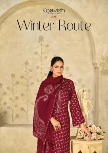kaavish winter route viscose pretty look pashmina winter 3pcs suit for womens 