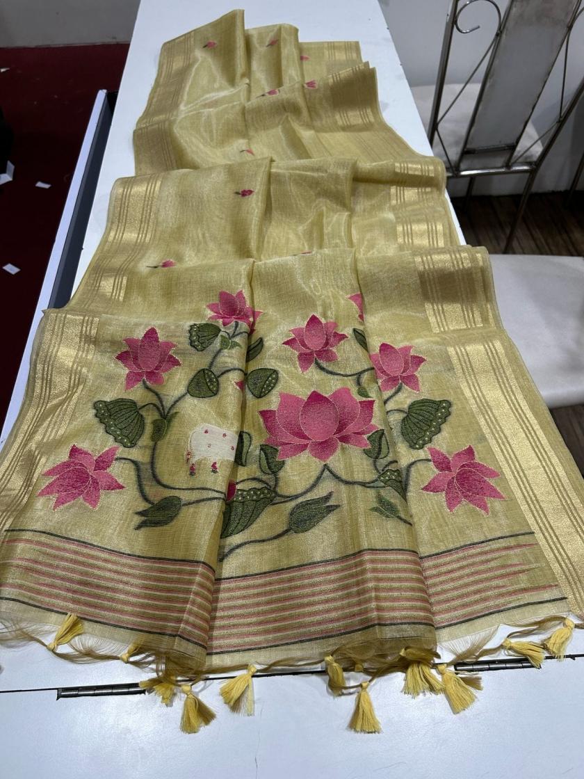 kc 343 beautiful tissue silk gorgeous look sarees 