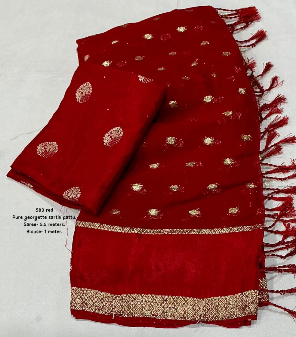 kc 583 elegance georgette satin sarees online 