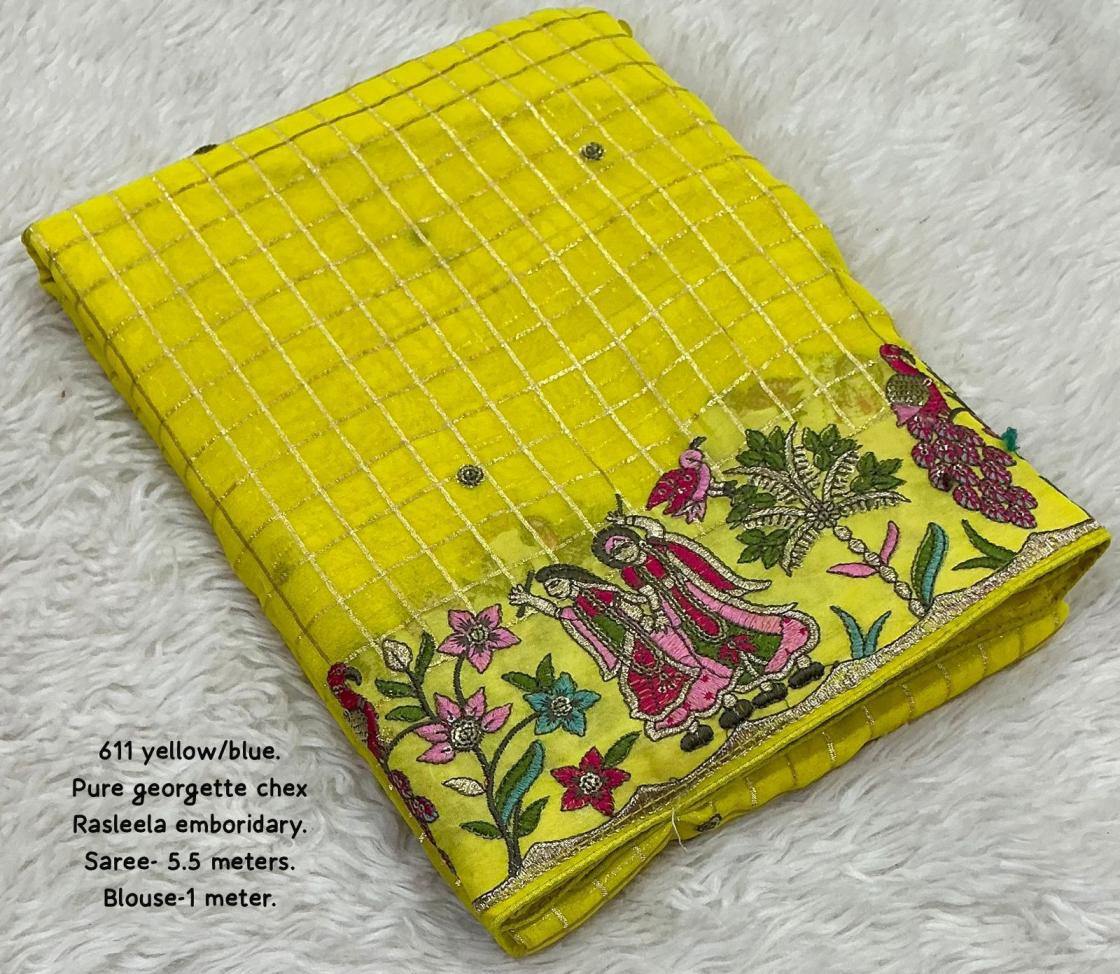 kc 611 rasleela georgette saree online shopping