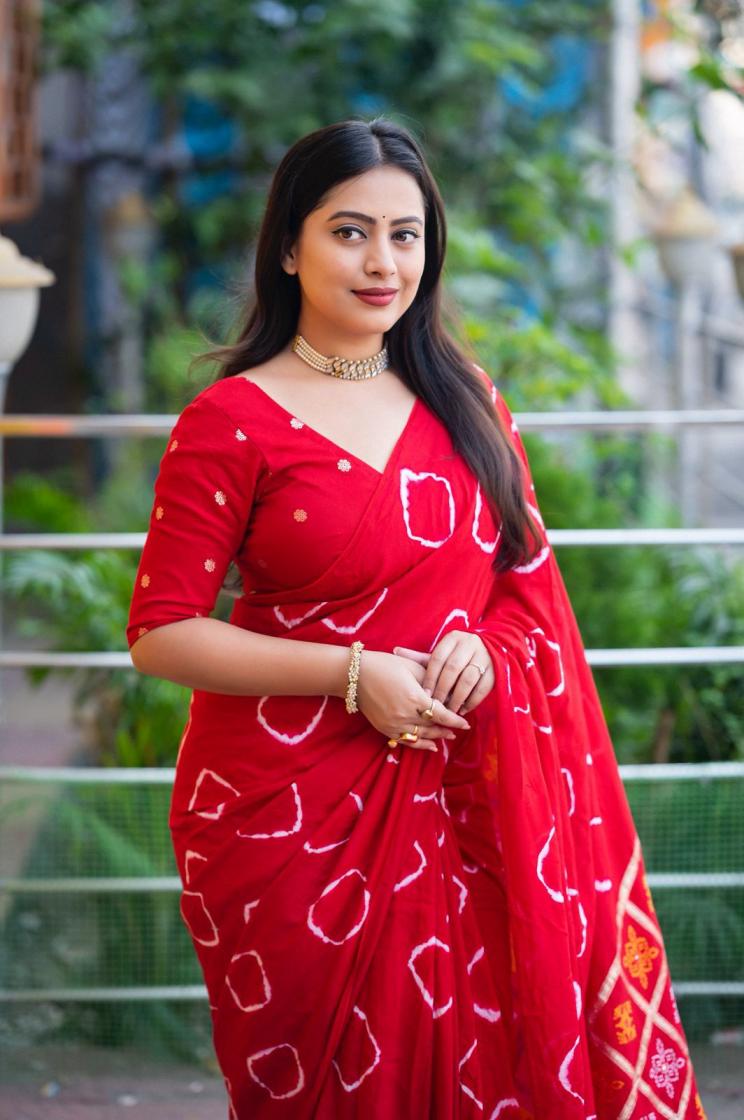 kc 624 rukmani viscose cotton crape bhandani stylish sarees 