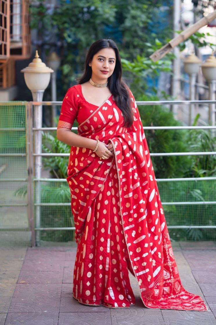 kc 655 chanderi muslin banarsi elegance saree wholesaler