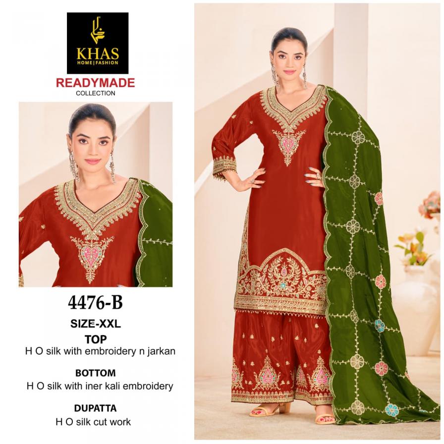 khas presents 4476 ho silk readymade stylish pakistani plazzo suits  