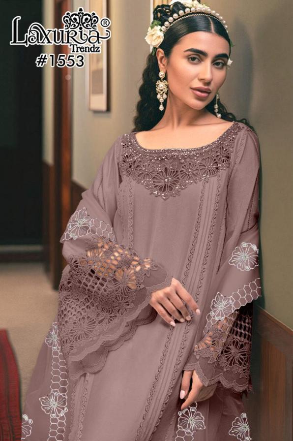 laxuria trendz 1553 satin hit design fully stitch pakistani suits 